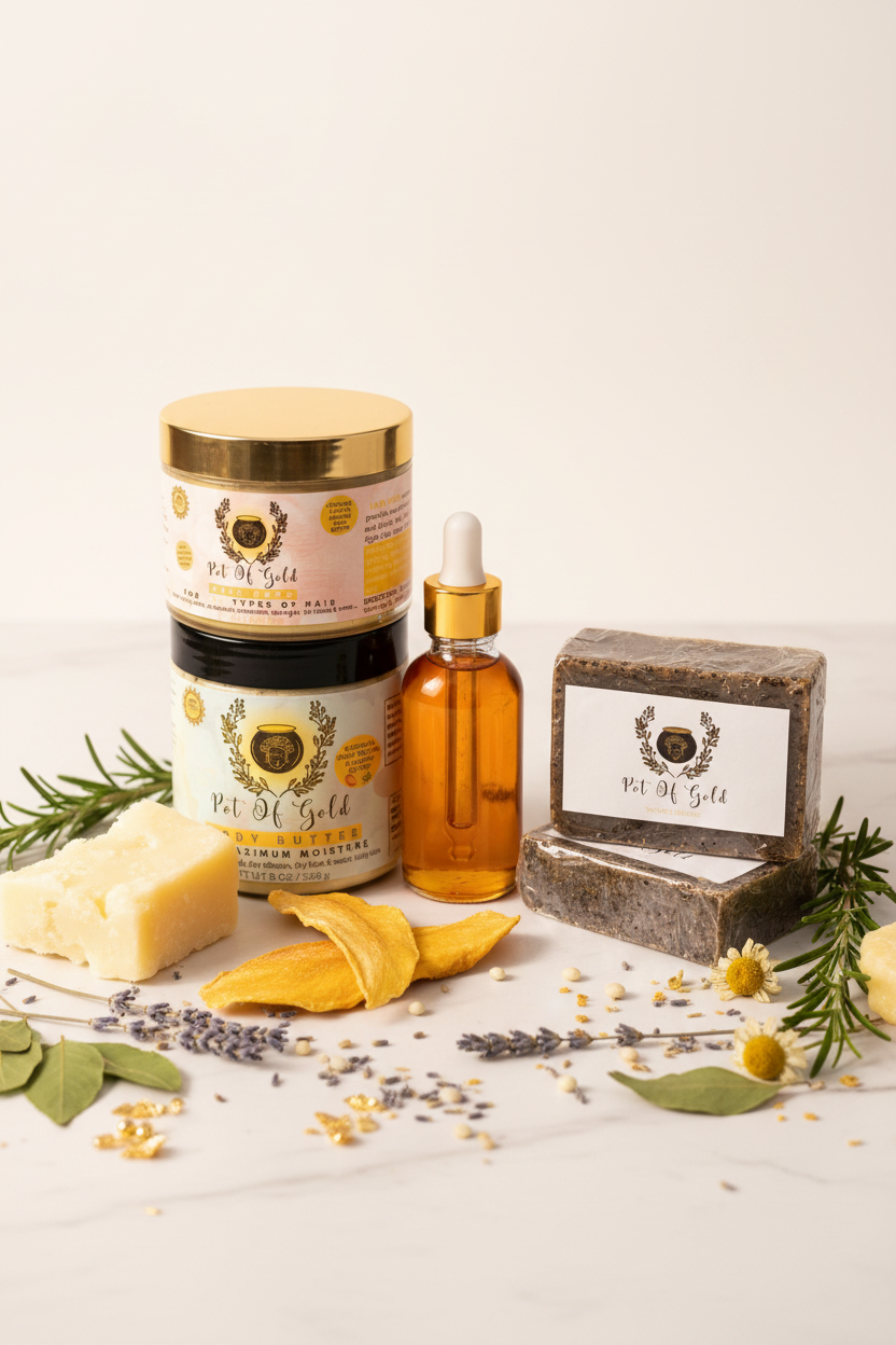 Pot Of Gold Gift Set - With Herbs & Ingredients